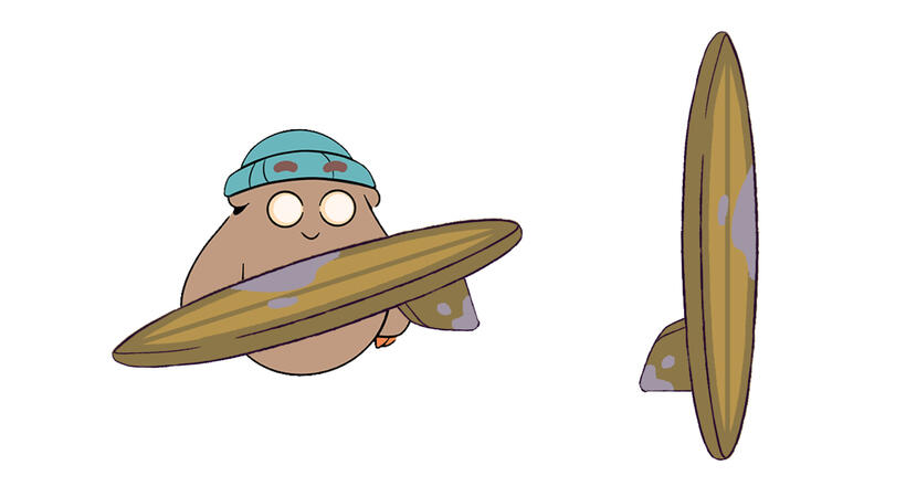Les Dragouilles - Planche de surf prop design
